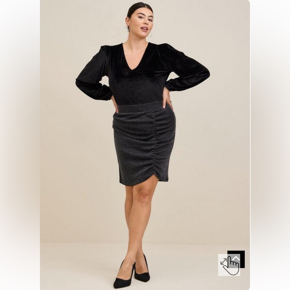 Torrid Black Textured Mini Skirt